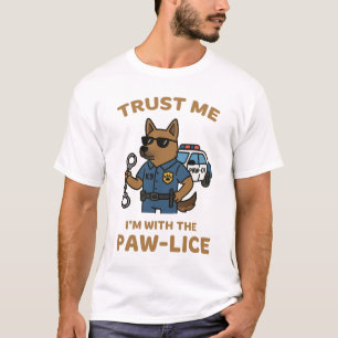 Paw-lice Officer Dog Shirt – K9 Cop Humor T-shirt