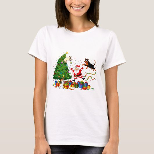 PAW-LIDAY PANIC! Santa’s Furry Mayhem T-Shirt (Voorkant)