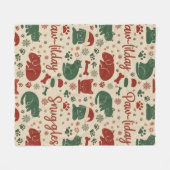 Paw-liday Snuggles Pet Lover Dog Cat Christmas Fleece Deken (Voorkant (Horizontaal))