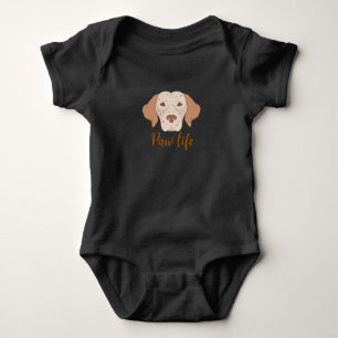 Paw life & dog zwart baby bodysuit