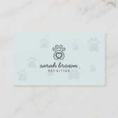 Paw Logo Elegant Pet Appointment Visitekaartje (Achterkant)