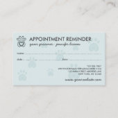 Paw Logo Elegant Pet Appointment Visitekaartje (Voorkant)