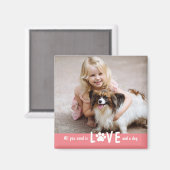 Paw Love Editable Color Magnet (Voorkant / Achterkant)