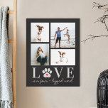 Paw Love Editable Color Pet Photo Canvas<br><div class="desc">Bewaar de kostbare momenten met een gepersonaliseerd wanddecor. Het is een geweldig cadeau! Ontworpen door: Berry Berry Sweet. Bezoek onze website op berryberrysweet.com voor meer informatie over ons en onze volledige productlijnen.</div>