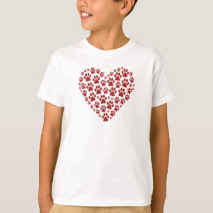 Paw Love Hart Kinderen T-shirt