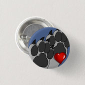 Paw Lover Ronde Button 3,2 Cm (Voorkant /achterkant)
