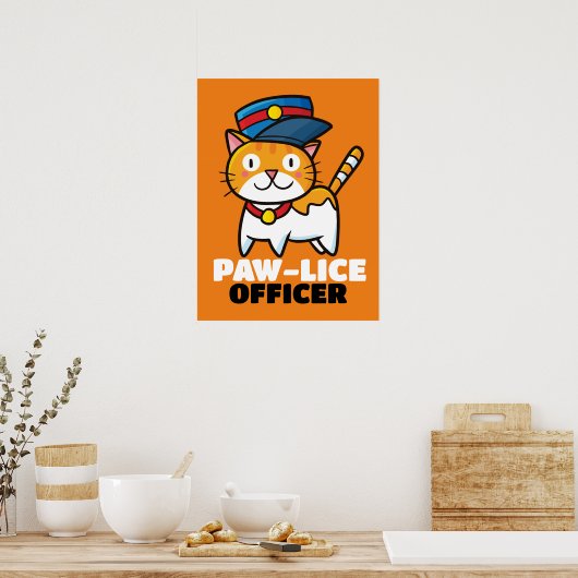 Paw-luisfunctionaris Poster (Keuken)