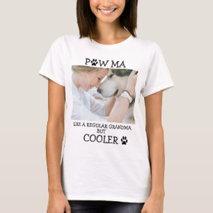 Paw ma hondenliefhebber oma grootmoeder aangepaste t-shirt