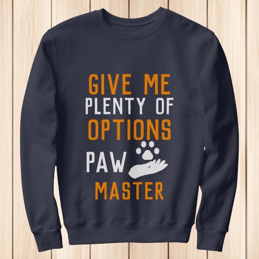 Paw Master Funny Custom Cat Typografie Personalise Trui
