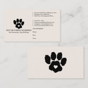 Paw Minimal Ivor Huisdier Merken Afspraak Herinner Visitekaartje