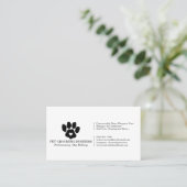 Paw minimalist Pet branding Visitekaartje (Staand voorkant)