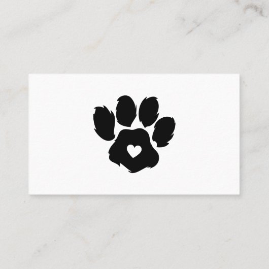 Paw minimalist Pet branding Visitekaartje (Achterkant)