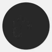 Paw On The Back Sarcastic Saying Design Funny Cat Ronde Sticker (Voorkant)