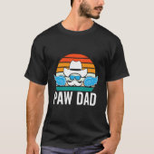 Paw Papa Dierenvriend Papa Huisdieren Vader Lifest T-shirt (Voorkant)