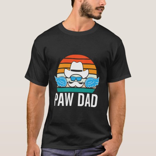 Paw Papa Dierenvriend Papa Huisdieren Vader Lifest T-shirt (Voorkant)