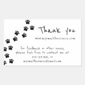 Paw Path Bedankt voor uw bedrijfsinformatie Rechthoekige Sticker (Voorkant)