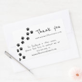 Paw Path Bedankt voor uw bedrijfsinformatie Rechthoekige Sticker (Envelop)