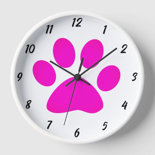 Paw Patronen Hot Pink Black White Aangepast Cute (Voorkant)