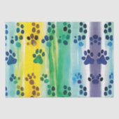 Paw patroon op pastel kleuren tissuepapier (Voorkant)