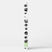 Paw Pattern, Dog Paws, Black and White, Jouw naam Case-Mate iPhone Case (Achterkant / Rechts)