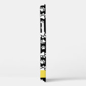 Paw Pattern, Dog Paws, Black and White, Jouw naam Case-Mate iPhone Case (Achterkant / Rechts)