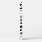 Paw Pattern, Dog Paws, Black and White, Jouw naam Case-Mate iPhone Case (Achterkant / Rechts)