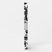 Paw Pattern, Dog Paws, Black and White, Jouw naam Case-Mate iPhone Case (Achterkant/links)