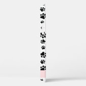 Paw Pattern, Dog Paws, Black and White, Jouw naam Case-Mate iPhone Case (Achterkant / Rechts)