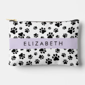 Paw Pattern, Dog Paws, Black and White, Jouw naam Etui (Voorkant)