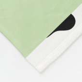 Paw Pattern, Dog Paws, Black and White, Jouw naam Fleece Deken (Hoek)