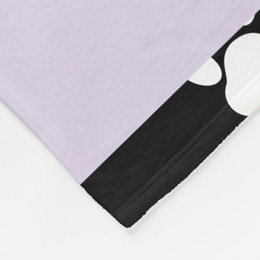 Paw Pattern, Dog Paws, Black and White, Jouw naam Fleece Deken (Hoek)