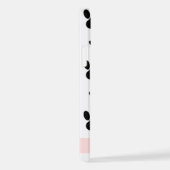 Paw Pattern, Dog Paws, Black and White, Jouw naam iPhone Hoesje (Rechterkant)