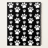 Paw Pattern, Dog Paws, Black and White, Jouw naam Planner (Achterkant)
