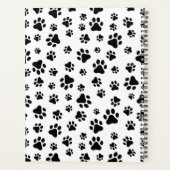 Paw Pattern, Dog Paws, Black and White, Jouw naam Planner (Achterkant)