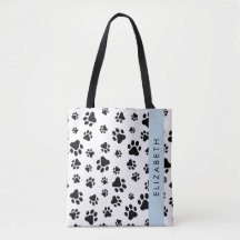 Paw Pattern, Dog Paws, Black and White, Jouw naam