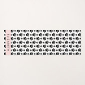 Paw Pattern, Dog Paws, Black and White, Jouw naam Yogamat (Achterkant (horizontaal))