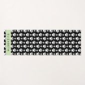 Paw Pattern, Dog Paws, Black and White, Jouw naam Yogamat (Voorkant (horizontaal))