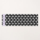 Paw Pattern, Dog Paws, Black and White, Jouw naam Yogamat (Voorkant (horizontaal))