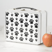 Paw Pattern, Dog Paws, Paw Prints, Black and White (In situ)