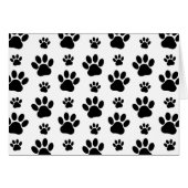 Paw Pattern, Dog Paws, Paw Prints, Black and White (Voorkant Horizontaal)