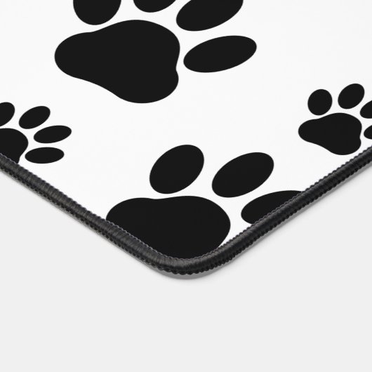Paw Pattern, Dog Paws, Paw Prints, Black and White Bureaumat (Hoek)
