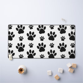 Paw Pattern, Dog Paws, Paw Prints, Black and White Bureaumat