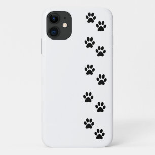 Paw Pattern, Dog Paws, Paw Prints, Black and White Case-Mate iPhone Case