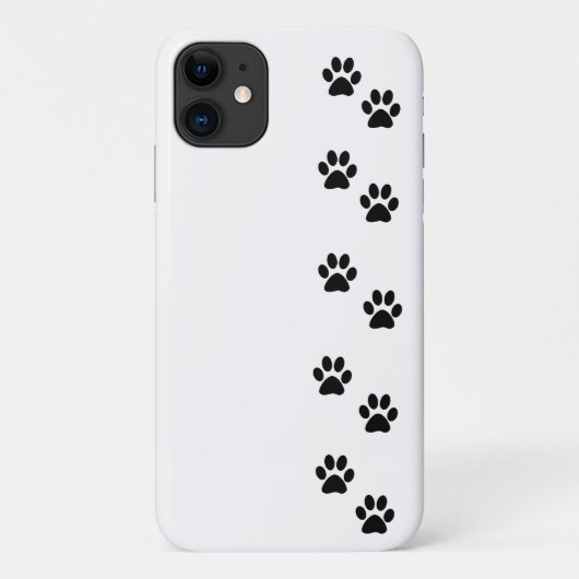 Paw Pattern, Dog Paws, Paw Prints, Black and White Case-Mate iPhone Case (Achterkant)