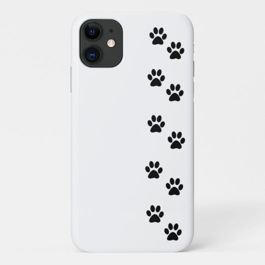Paw Pattern, Dog Paws, Paw Prints, Black and White Case-Mate iPhone Case (Achterkant)