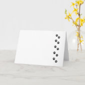 Paw Pattern, Dog Paws, Paw Prints, Black and White Kaart (Gele Bloem)