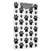 Paw Pattern, Dog Paws, Paw Prints, Black and White Klembord (Rechts)