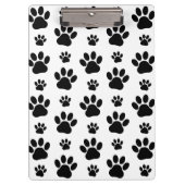 Paw Pattern, Dog Paws, Paw Prints, Black and White Klembord (Voorkant)