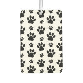 Paw Pattern, Dog Paws, Paw Prints, Black and White Luchtverfrisser (Achterkant)