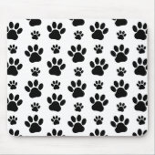 Paw Pattern, Dog Paws, Paw Prints, Black and White Muismat (Voorkant)